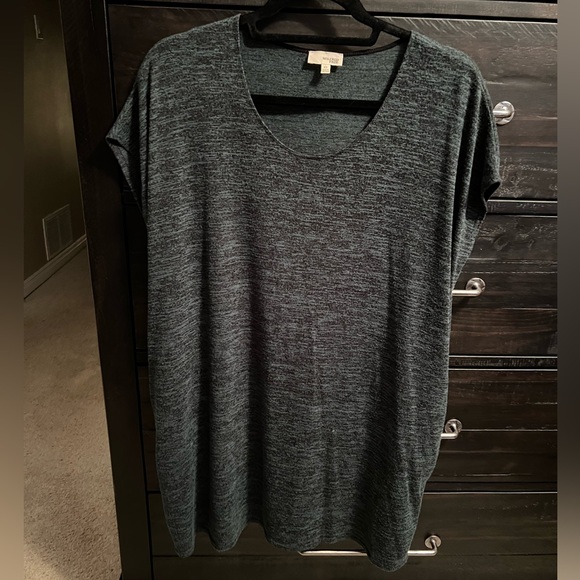 Wilfred Free Lorelei Scoop Neck Dress in Heathered Forest Green - Picture 1 of 10